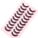 ZDHSOY 10 Pairs False Eyelashes - Russian Strip Lashes,Thick DD Curl Fluffy Wispy Faux Mink Lashes Reusable Natural Soft Eye Lashes (D-002)