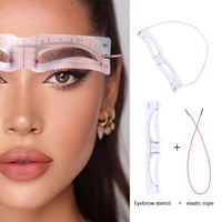 GL-Turelifes Eyebrow Stencil Set, Eyebrow Stamp Powder Kit with 12 Eyebrow Shape Brow Stencils, 2 Elastic Cord &2 Brow Brush, Eye Brow Stamp Kit Long Lasting Natural Look (#1 Blonde)