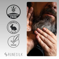 Dark Night Bedtime Beard Oil by RUNESILK | Beard Oil for Men - Conditioner with Argan Oil - Gentle Beard Care for All Skin Types | Made in the UK | Vegan Friendly