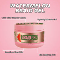 Fashion Base Braiding Gel Extra Hold 8.8 oz -Great For Braid Gel,Twist, Locs & Smooth Edges - Contains Rosemary Hair Growth Oil for Frizz Control, High Shine, Edge Control