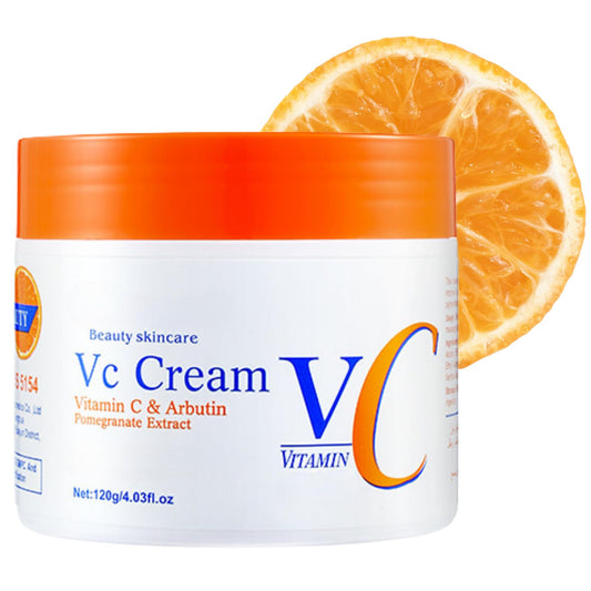 Vitamin C Face Cream, Vitamin C Cream with Arbutin & Pomegranate, Vitamin C Moisturiser for Face, Anti Aging Face Cream for Fine Lines & Wrinkle, Even Skin Tone, Face Moisturiser for Women & men, 120g