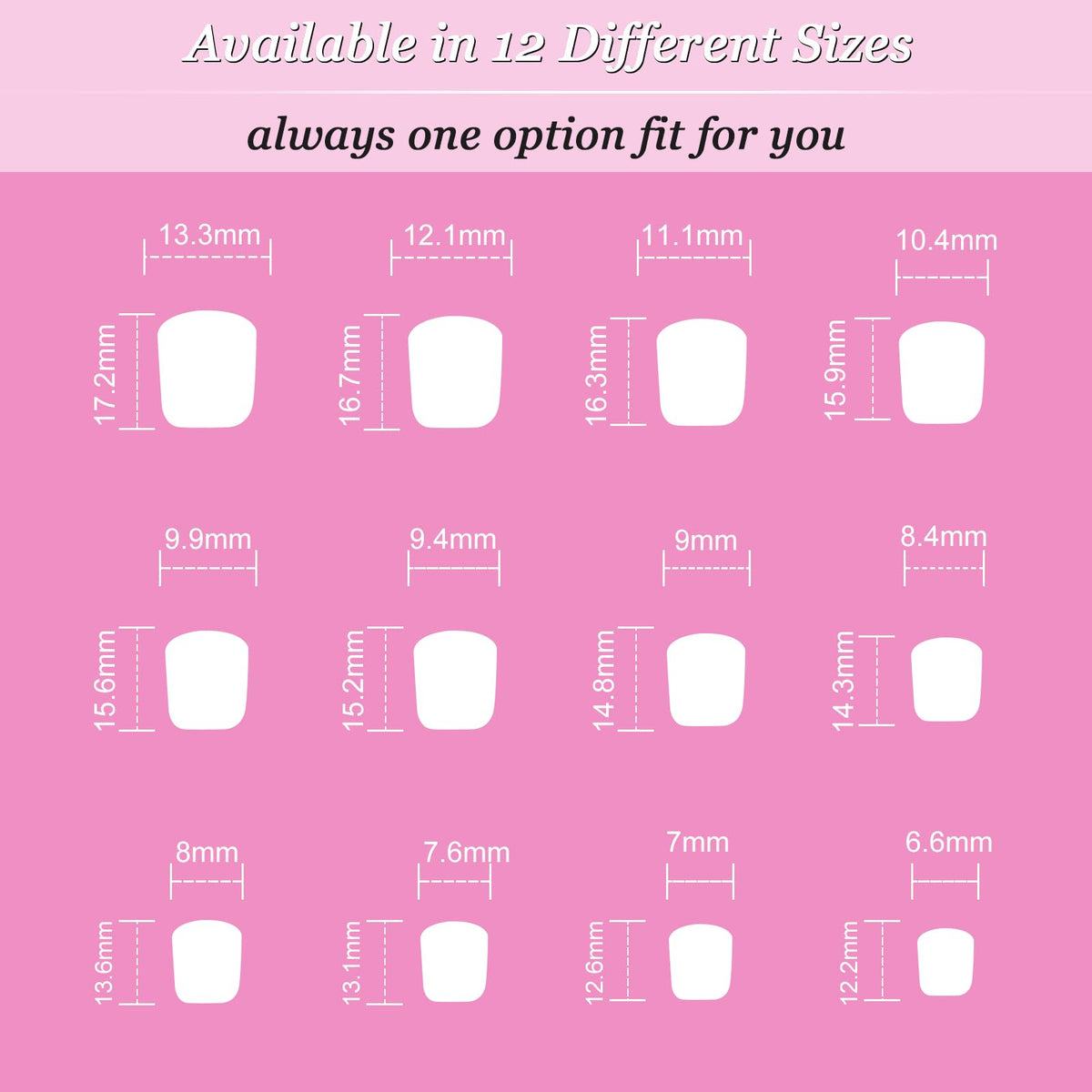 BoloShine Boloshine 24Pcs Square False Nails Short, Press on Nails Glue-on Nails Fake Nails, Glossy Full Cover French Tip False Nails, Removable Acrylic Nail Tips for Women Girls - Blossom Dance of Sakura