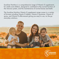 Sunshine Nutrition Vitamin D Effervescent Tablets - Dissolvable High Strength Vitamin D3-20 Vitamins Per Tube (4 Pack)