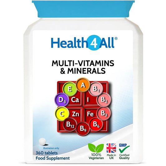 Health4All Multivitamins & Minerals One a Day 360 Tablets 100% RDA