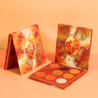 Docolor 9 Colours Orange Eyeshadow Palette Shadow Palette Highly Pigmented Mattes Shimmers Naked Smokey Glitter Cream Colorful Powder Waterproof Makeup Palette-Soul