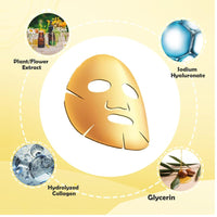 OVALA 24K Gold Bio Collagen Face Mask - Eye Mask - Lip Mask Skin Care Set & Kits - Anti Aging Skincare Set - Quick Hydration (2Pairs/set)