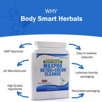Body Smart Herbals 60 Max Cleanse Pro Colon Cleanse Detox Diet Slimming Dieting High Strength