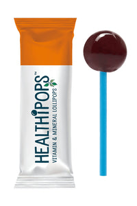 Healthipops Vitamin & Mineral Lollipops Spring and Summer Wellness Suitable for Ages 4+ with Added Soothing Botanicals, Elderberry, Nettle Leaf and Passion Flower, Orange Flavour 12 Lollipops