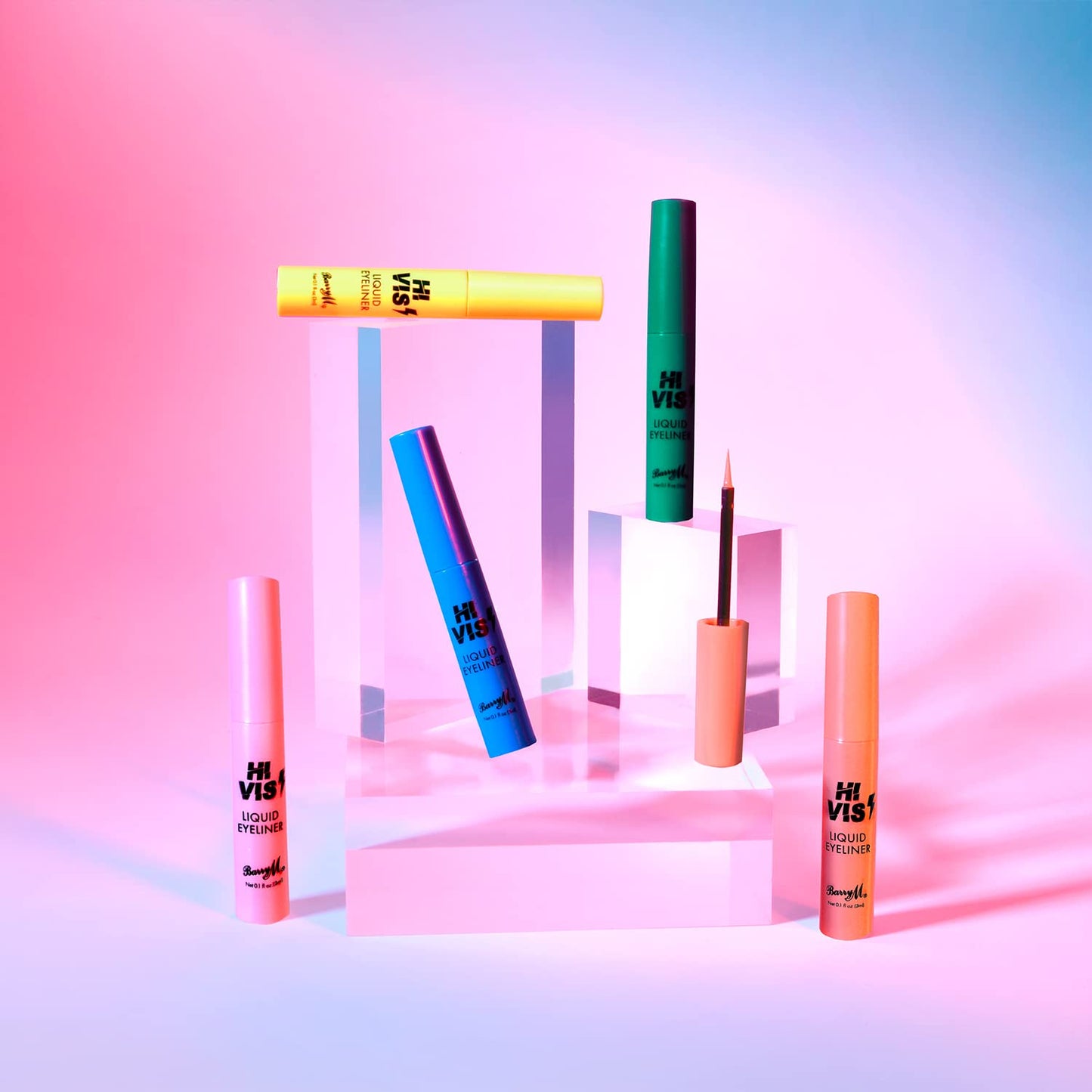 Barry M Hi Vis Neon Liquid Eyeliner, Shade Lights On | Shade Yellow