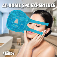 Perfect Remedy Ice Pack Cold Face Eye Masks Reduce Face Puff, Dark Circles, Reusable Cold Hot Gel Face Eye Mask (Blue)