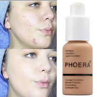 Glamza PHOERA Foundation Concealer Makeup Full Coverage Matte Brighten Long Lasting UK (102 NUDE)