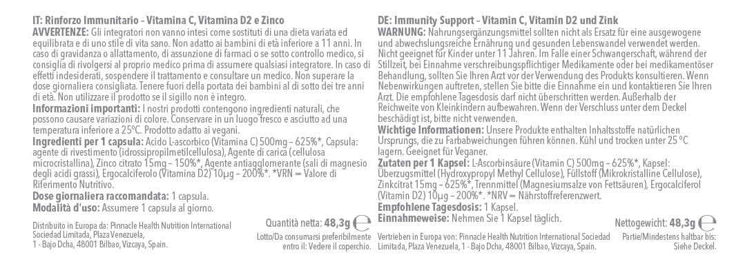 Simply Supplements Vitamin C, D and Zinc Capsules for Immunity Support | One-a-Day Formula | 60 Fast Release Capsules = 2 Months’ Supply | Vegan Friendly | Manufactured in The UK