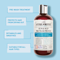 Curlsmith - Super Slip Pre-Wash Primer - Vegan Scalp Stimulating Treatment, Protecting and Moisturising (355ml/12 fl oz)