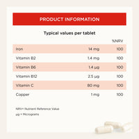 Healthspan IronCare (120 Tablets) | for Healthy Blood, Energy & Immunity | 14mg Iron | Stomach Friendly Complex | Added B Vitamins | Easy-Swallow | Vegan