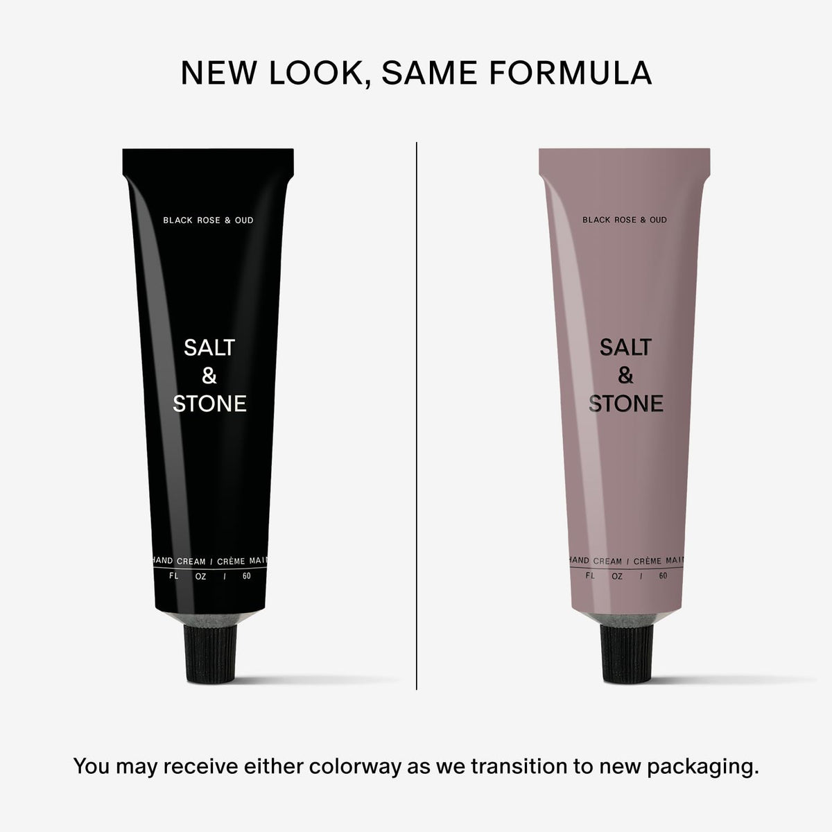 Salt & Stone Hand Cream for Women & Men | Hydrates, Nourishes & Softens Skin | Restores Dry Cracked Hands | Fast-Absorbing | Cruelty-Free & Vegan | Black Rose & Oud 2 fl oz