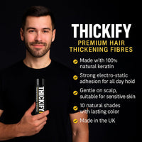 THICKIFY Hair Fibres for Thinning Undetectable & Natural - 28g Bottle - Completely Conceals Loss Instantly - Thickener Topper Fine Women Men (Light Blonde), Number Of Items: 1