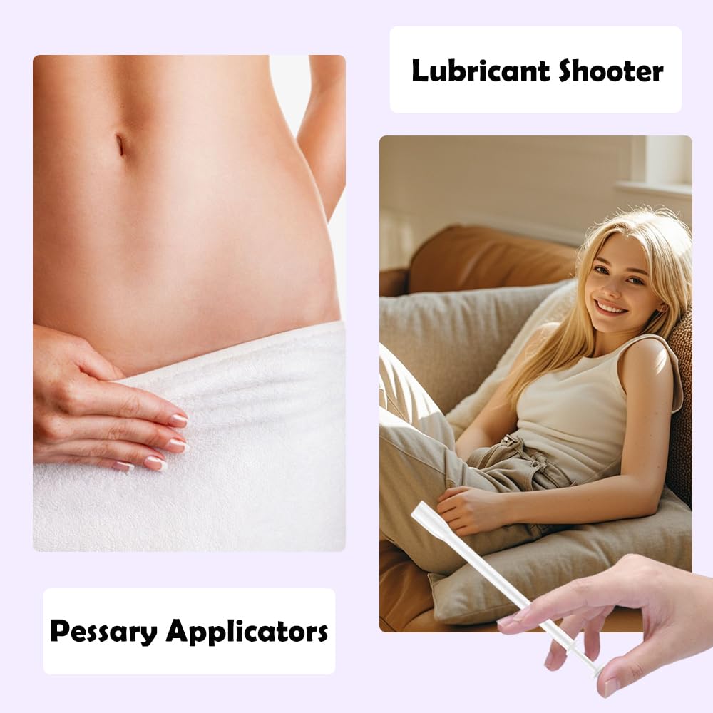 Mwrenqei 5 PCS Personal Disposable Vaginal Applicators Individually Wrapped Pessary Applicators Portable Lube Applicator for Women Managing the Private Parts of Body
