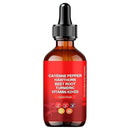 Verilune Cayenne Pepper-Liquid Cayenne Pepper Drops with Turmeric, Panax Ginseng, Beetroot Powder, Ceylon Cinnamon & Other Botanicals – 2 Fl Oz