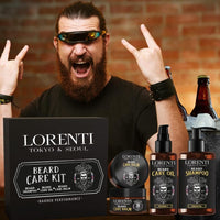 Lorenti Men Beard Care Kit | Shampoo 200ml & Beard Oil 100ml & Balm | Set Of 3