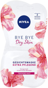 NIVEA Bye Bye Dry Skin Face Mask in 1 Pack (1 x 15 ml), Intensive Face Care Mask Soothes the Skin, Skin Care Mask for Dry Skin