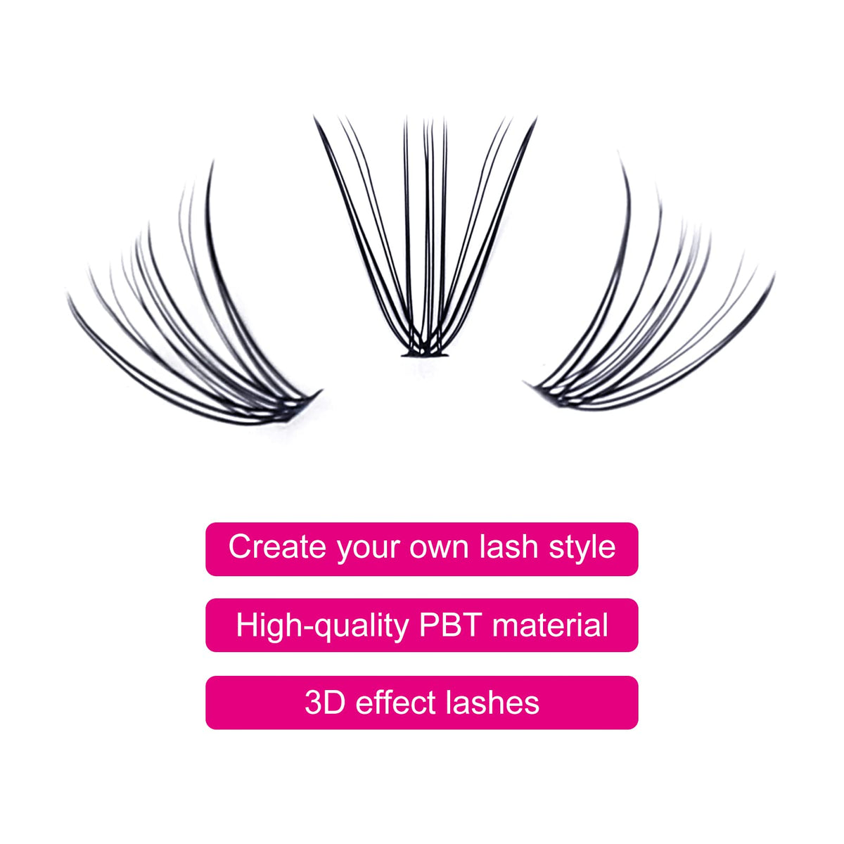 FADLASH Lash20D 0.07mm D Curl 8-15mm Mixed Length Cluster Lashes DIY Eyelash Extensions