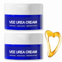 GMHLLES 2 Bottles Urea Cream 60 Percent for Feet,70g Cracked Heel Repair Cream,Urea Moisturiser,Lightweight and Gentle,Suitable for Cracked Feet and Dry Body Skin Care,with 1 Massage Board