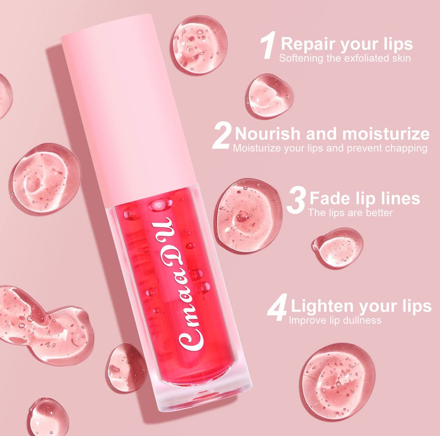 Mrettick Hydrating Lip Glow Oil 6 Pack Moisturizing Lip Balm Fruit-Flavored Lip Gloss Set Lip Care Kit