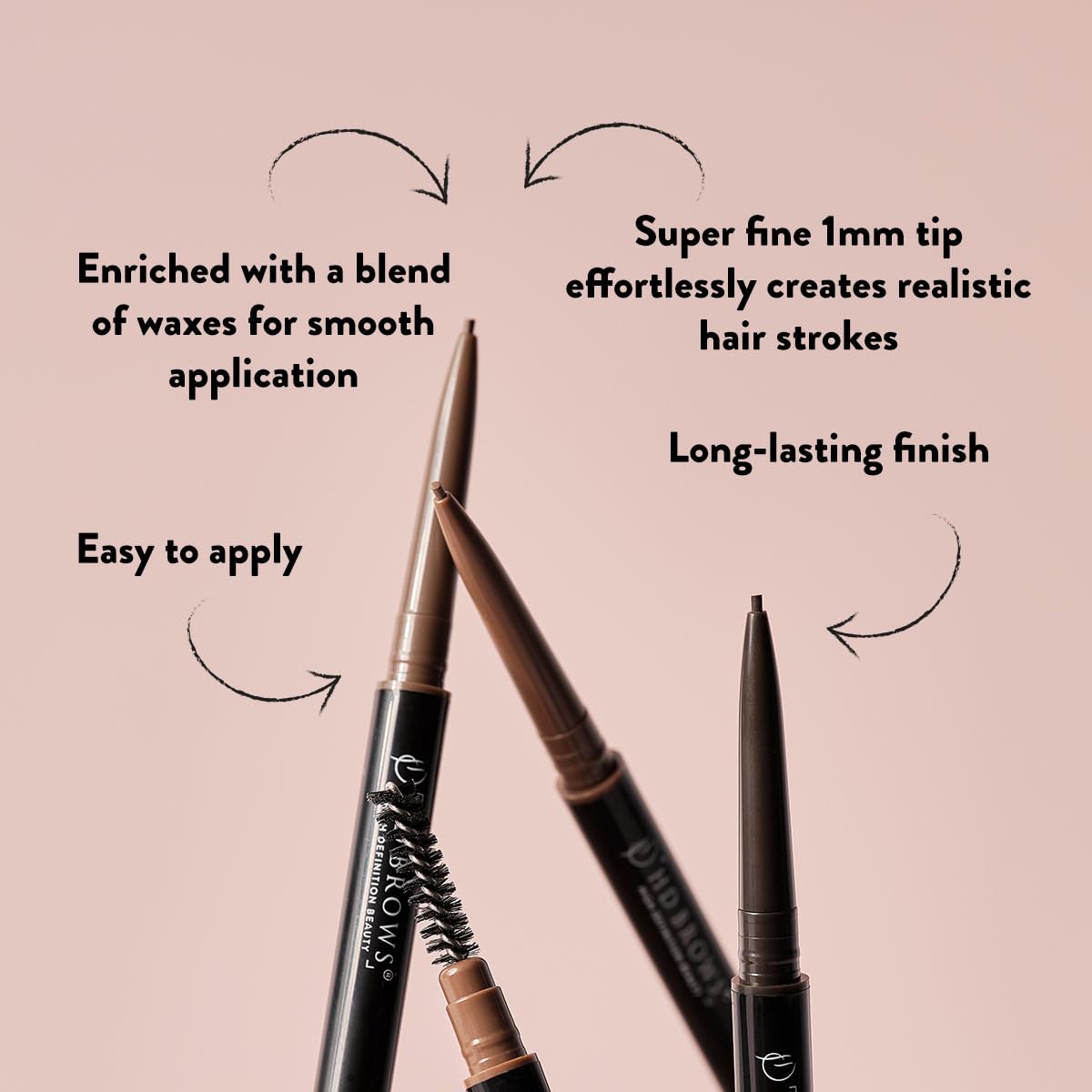 HD Brows HD BROWS Browtec 1mm Ultra-Fine Eyebrow Pencil, New & Improved Ultra-Fine 1mm Tip, Duel-Ended Pencil and Spoolie, Waterproof, Smudgeproof, Long-Lasting, Available in 3 Shades, Bombshell (Blonde)