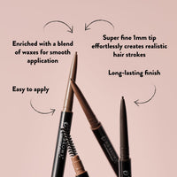 HD Brows HD BROWS Browtec 1mm Ultra-Fine Eyebrow Pencil, New & Improved Ultra-Fine 1mm Tip, Duel-Ended Pencil and Spoolie, Waterproof, Smudgeproof, Long-Lasting, Available in 3 Shades, Bombshell (Blonde)