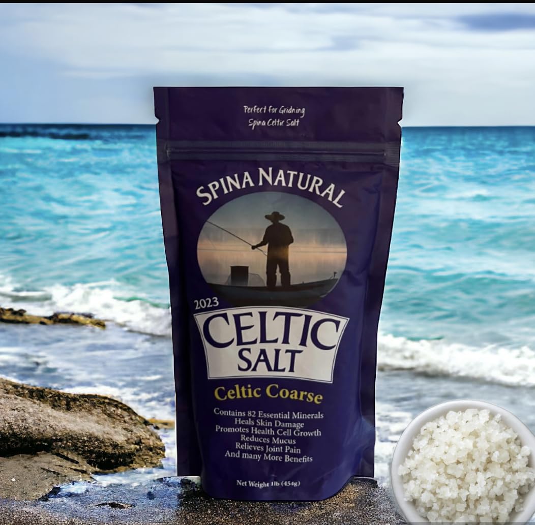 Celtic Sea Salt - Contains 82 Essential Minerals - 1/2 1lb - Organic - Hydrates Skin - Lowers High Blood Pressure - PREMIUM SALT
