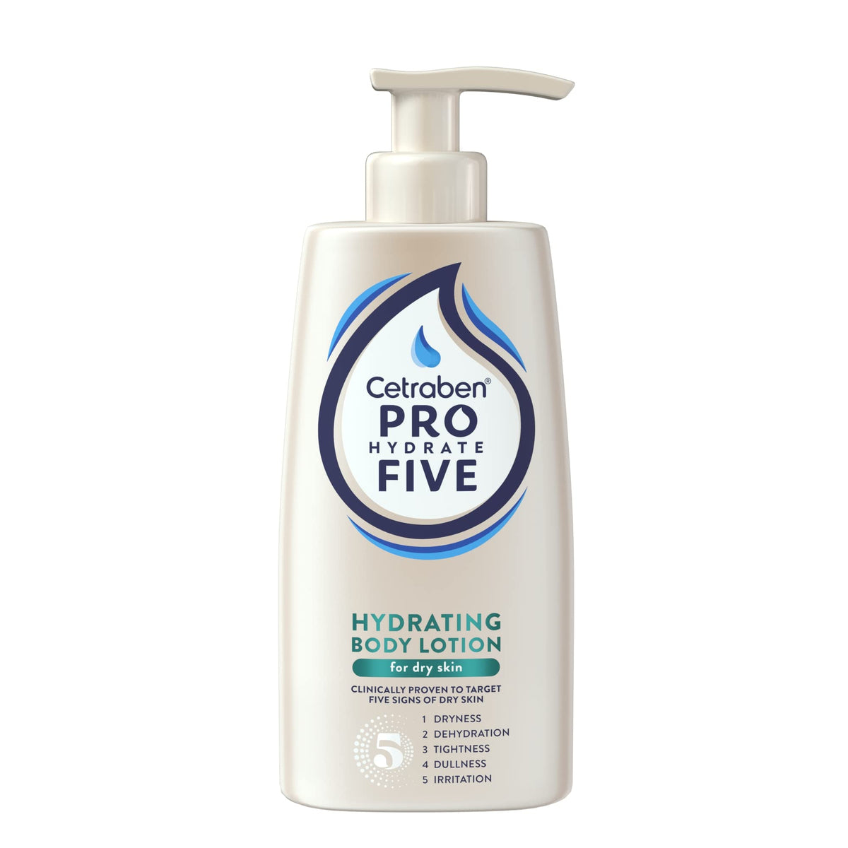 Cetraben Pro Hydrate Five Daily Body Moisturising Lotion 250 ml with Ceramides and Vitamin B5, Perfect for Dry Skin, Vegan Friendly, Cruelty Free
