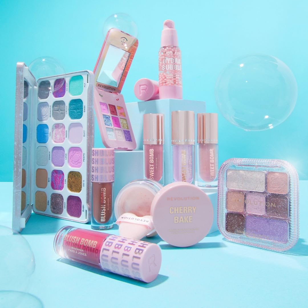 Makeup Revolution, Y2K Baby Blush Bomb, Liquid Face Blusher, Blendable & Buildable, That's Cute Pink, 4.5ml