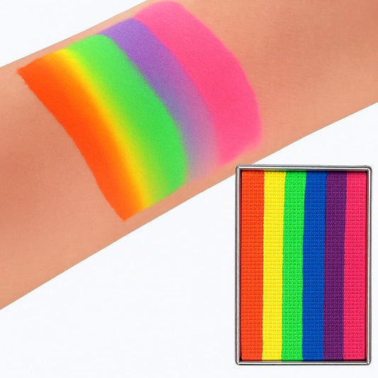Generic 6-Color Face Paint Kit – Rainbow Palette, Hypoallergenic, Water Soluble, Quick Drying Body & Theatre Makeup, Non-Toxic Body Paint for Cosplay, Festivals, Carnival & Party
