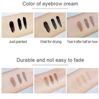 HAORQEE Eyebrow Tint Tattoo Brow Peel off, Brow Tint Brown Eyebrow Gel Semi-Permanent Colour Eyebrow Tattoo Brow Dye, Waterproof Long-Lasting Natural Eye Brow Makeup for Women (Light Brown)