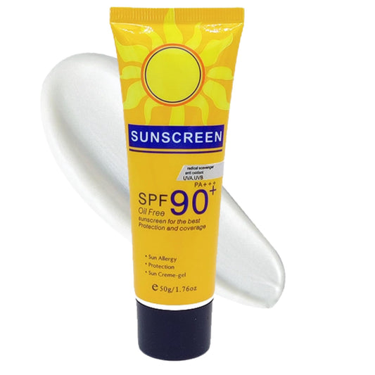 ISBEAUSOLS Sunscreen for Face&Body SPF90,Oil Free Sun Cream,Waterproof Suncream for Long Lasting Sun Protection,Moisturizing and Hydrating,Uva And Uvb Protection Spf Moisturiser,Pack of 1,50G