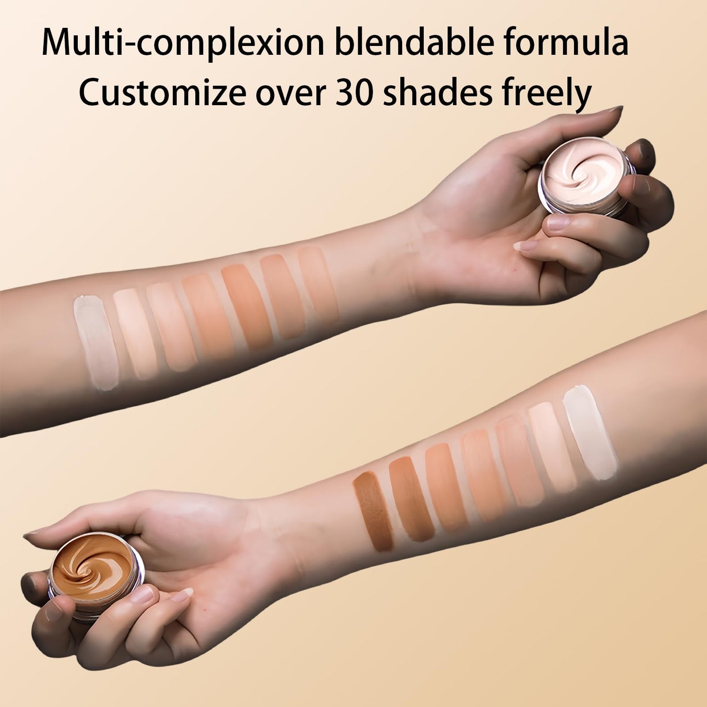 AuraAnge Tattoo Cover up Makeup - Contains Makeup Remover - Waterproof Body Concealer for Tattoo Cover Up - Full Coverage Cream for Bruises and Tattoos, Men and Women