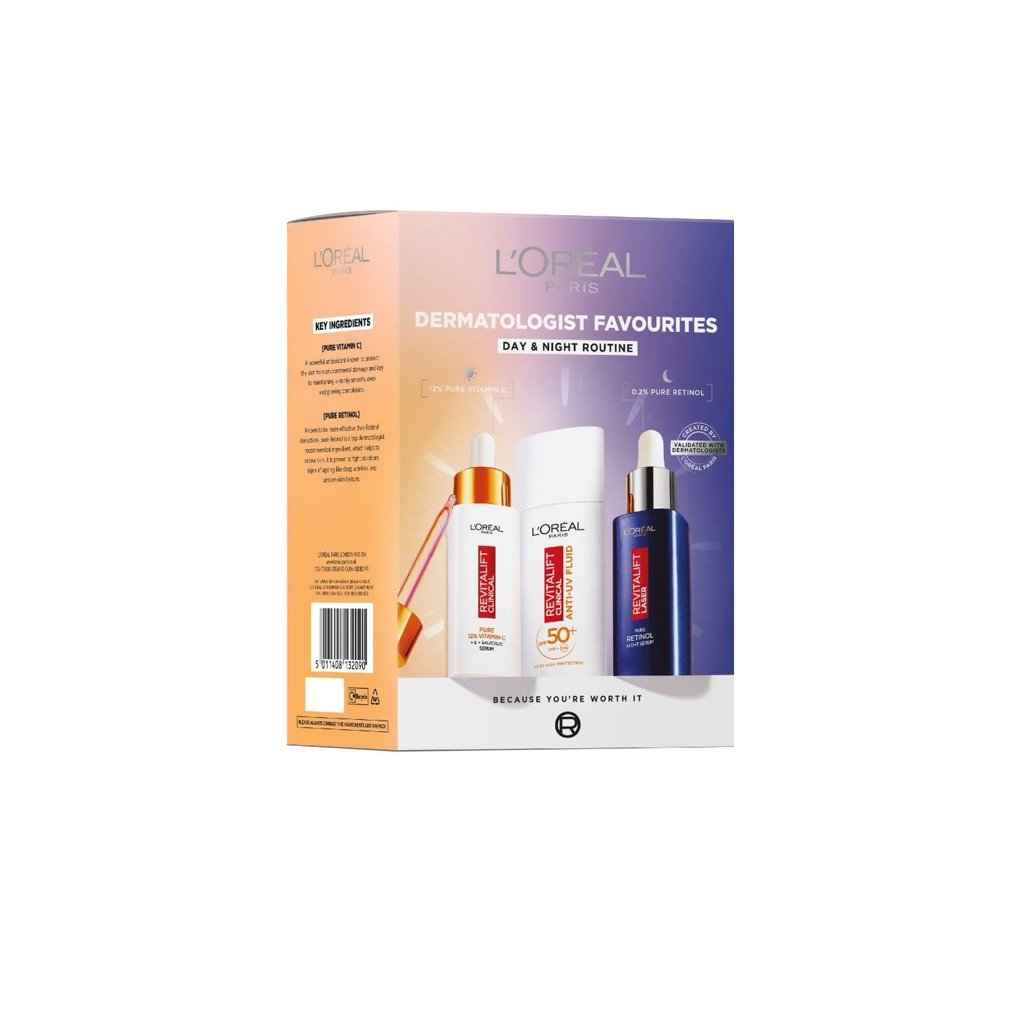 L'Oreal Paris L'Oréal Paris Dermatologist Favourites Gift Set with Vitamin C and Retinol, Your Complete Day & Night Routine