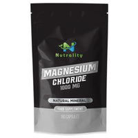 Nutrality Magnesium Chloride Supplement 1000mg | for Men & Women | for Sleep,Constipation, Digestion, Bone Health & Relaxation | Vegan | 180 Capsules