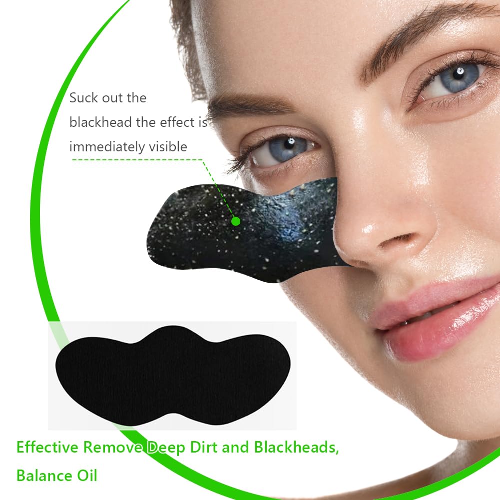 ACWOO Nose Strips, 60Pcs Pore Strips for Blackheads, Deep Cleansing Blackhead Remover Pore Strips, Nose Blackhead Remover Strips for Draws Out Dirt & Excess Oil, Helps Remove Impurities, Unclogs Pores