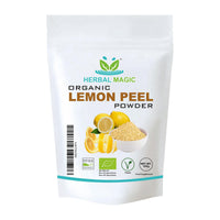 Herbal Magic's Pure & Organic Lemon Peel Powder Natural Hair Face mask - Free from additives & preservatives/chemicals - Premium Quality-100g