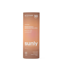 ATTITUDE Tinted Mineral Sunscreen Face Stick with Zinc Oxide, SPF 30, EWG Verified, Plastic-Free, Broad Spectrum UVA/UVB Protection, Dermatologically Tested, Vegan, Unscented, 20 g