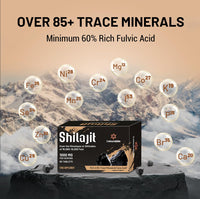 Lumarejebo Shilajit Tablets 30,000mg, 100% Pure Himalayan Shilajit Tablets (1000mg Per Serving), Rich in 85+ Trace Minerals & 60% Fulvic Acid, for Energy and Immune Support (60 Tablets)