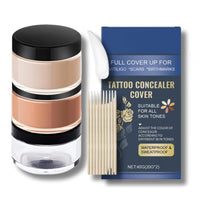 HERBENJOY Waterproof Tattoo Cover Up Makeup Concealer Cream,Full Coverage Concealer for Tattoos,Bruises,zits& Body Art,2 Color Buildable 3 Shades Scar Covering Makeup,Lasting, Smudge-Proof for Men & Women