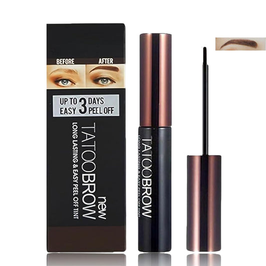 Generic Semi-Permanent Tattoo Brow Gel – Waterproof Peel-Off Eyebrow Tint for Defined, Natural-Looking Brows, Lasts Up to 3 Days(Gray Brown)