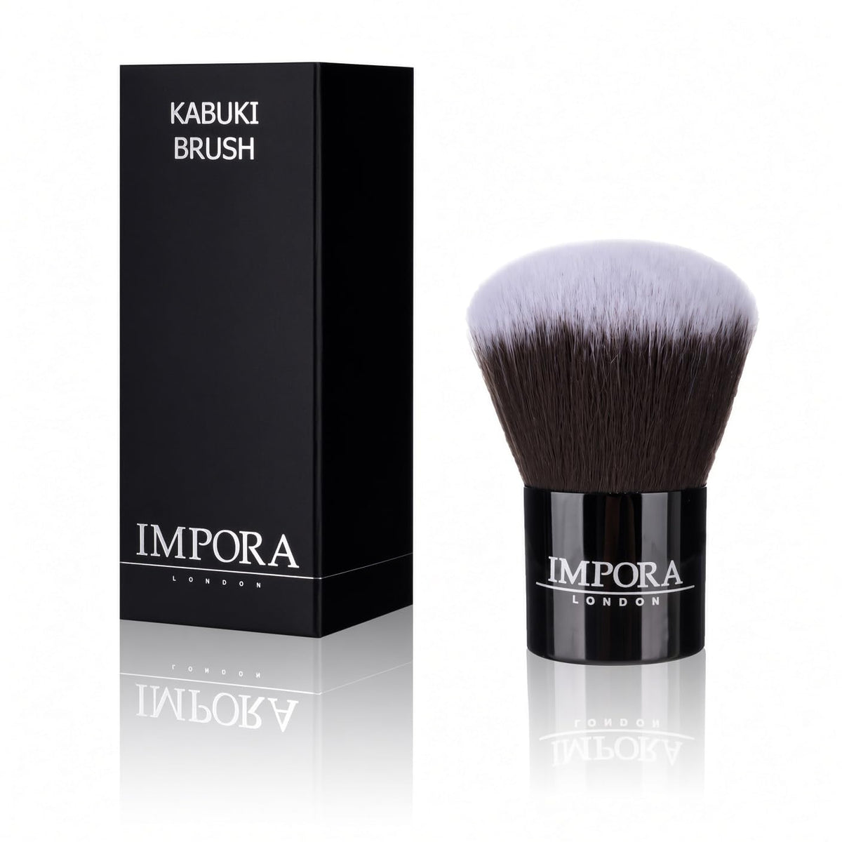 IMPORA LONDON Kabuki Powder Makeup Brush by Impora London. Apply Powders, Blush, Bronzer, Foundation, Mineral Make up, Pressed Powder.
