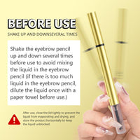 Generic Eyebrow Pen 2-in-1 Dual-Ended with Eyebrow Gel and Brow Brush, 4 Fork Tip for Natural Hair-Like Brows, Waterproof Long Lasting Defined Eyebrows (02# Dark Brown)