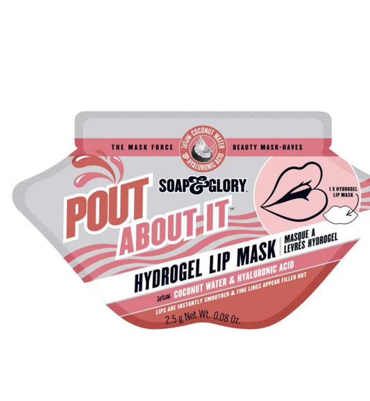 Generic NEW Soap Glory Hydrogel Lip Mask, Pout About It, Hydrating, Plumping, Hydrogel Lip Mask