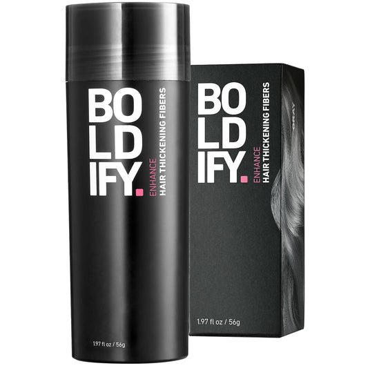 Boldify BOLDIFY Hair Fibres for Thinning Hair (GREY) - 56g Bottle - Undetectable & Natural Hair Filler Instantly Conceals Hair Loss - Hair Powder Thickener, Topper for Fine Hair for Women & Men