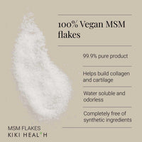 KIKI HEALTH KIKI Health Natural MSM Flakes Minerals Supplements - Pure Natural Sulphur for Joints, Skin, Hair & Nails - Gluten-Free & Allergen-Free MSM Supplements - No Additives Easy Formulation 200g