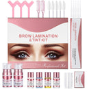 SONGQEE Upgrade Brow Lamination Tint Kit - Eyebrow Lamination Kit with Black & Brown Color Eyebrow Dye, Eyebrow Perm Kit & Eyebrow Lift Kit for Fuller and Thicker Brow, Long Lasting for 6-8 Weeks